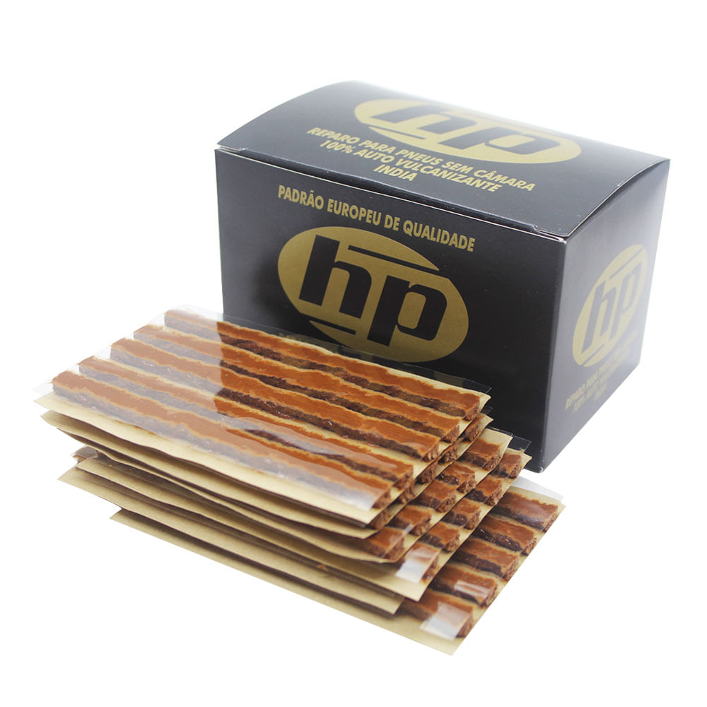 Refil Para Conserto De Pneu Sem Câmara - Caixa Com 60 Peças 06mm Espessura 100mm Comprimento - HP